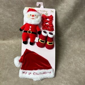 Bebe Baby 1st Christmas 7pc Gift Set Sz 0-3 -New